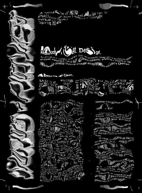 Distorted image of a cover of a newsletter
